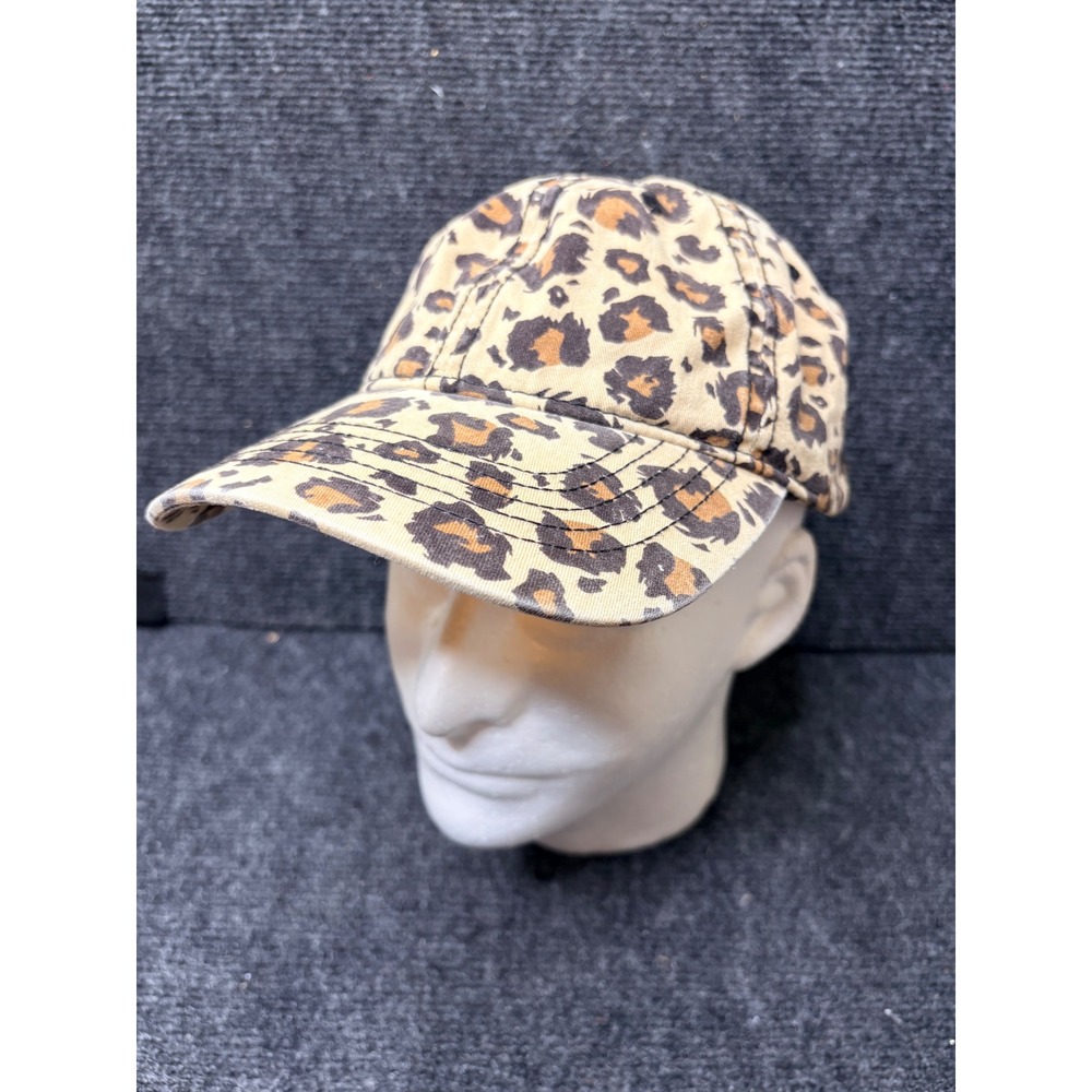 Infinity Womens Leopard Print Baseball Cap Tan Black Animal Pattern Hat OSFM